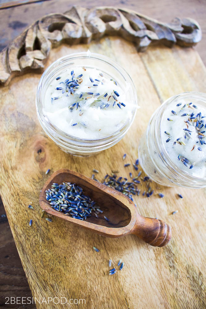 DIY lavender sugar scrub recipe easy to make and feels fabulous on your skin.