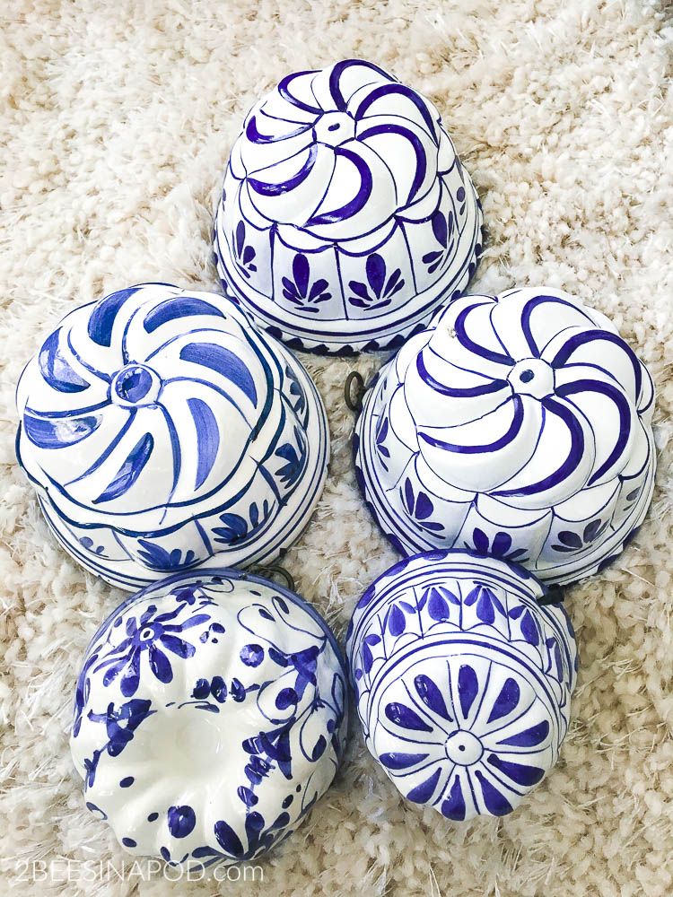Latest Thrifted Finds and What They Could Be Worth - vintage blue and white Italian Bassamo ceramic molds