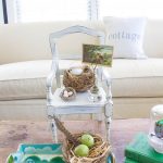 Spring Coffee Table Vignette With Nests