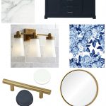 Navy and White Bathroom Makeover - Mood board for bathroom makeover