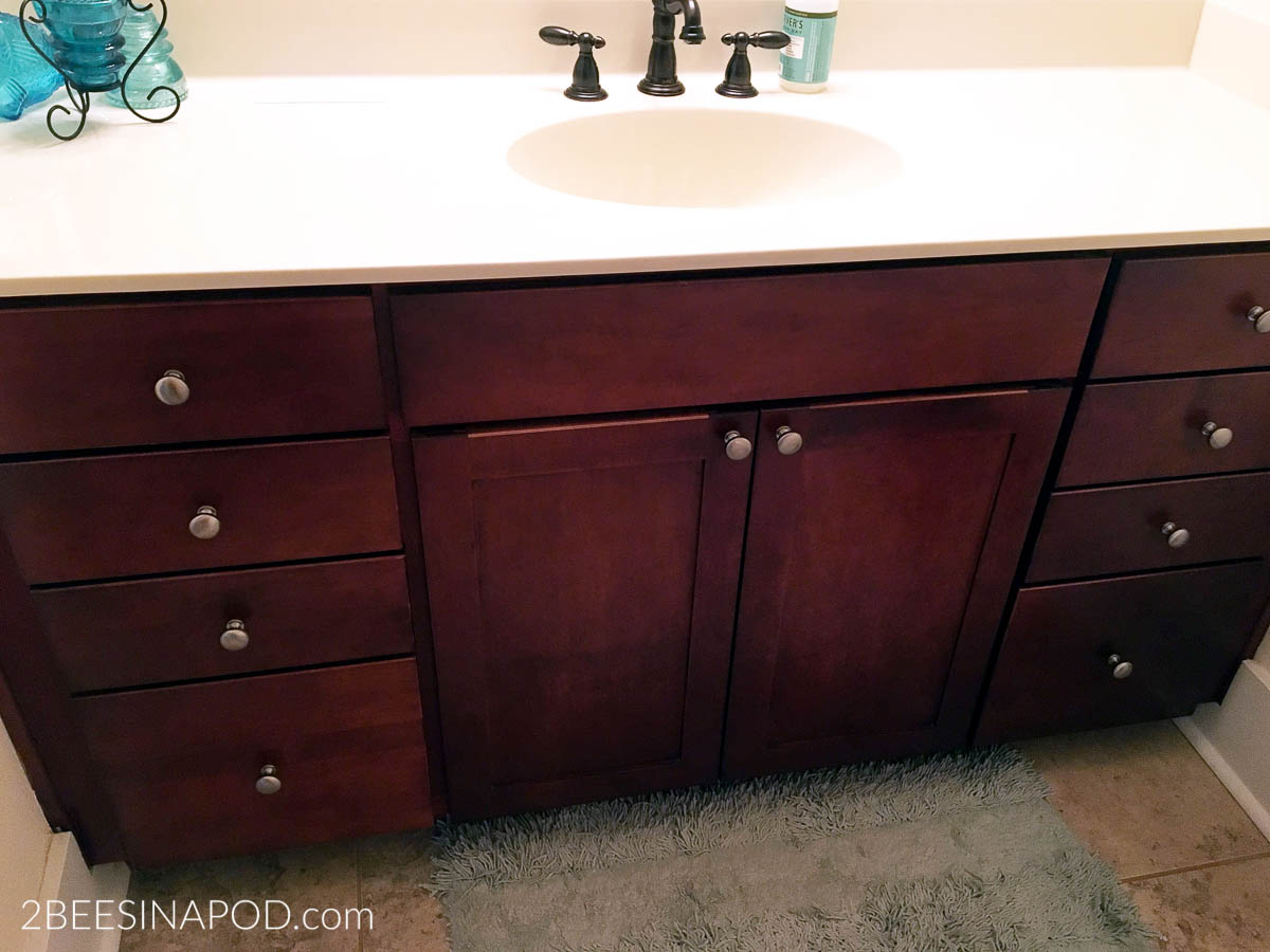 Diy Painted Bathroom Countertop And Sink 2 Bees In A Pod