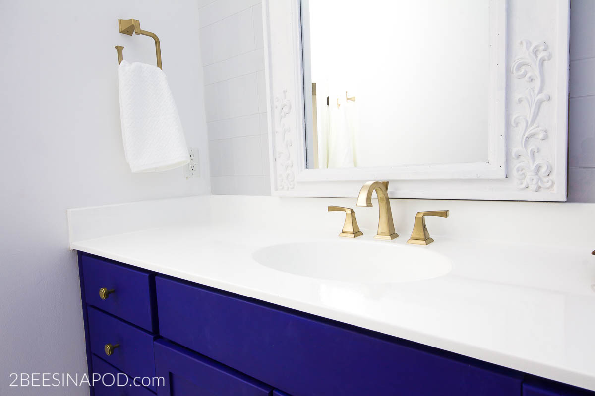 Diy Painted Bathroom Countertop And, Can You Paint A Vanity Top