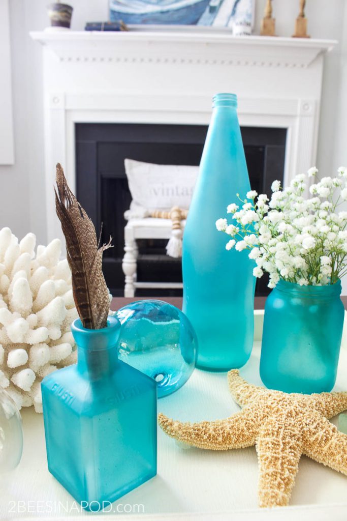How to Make Sea Glass Bottles - DIY sea glass with spray paint