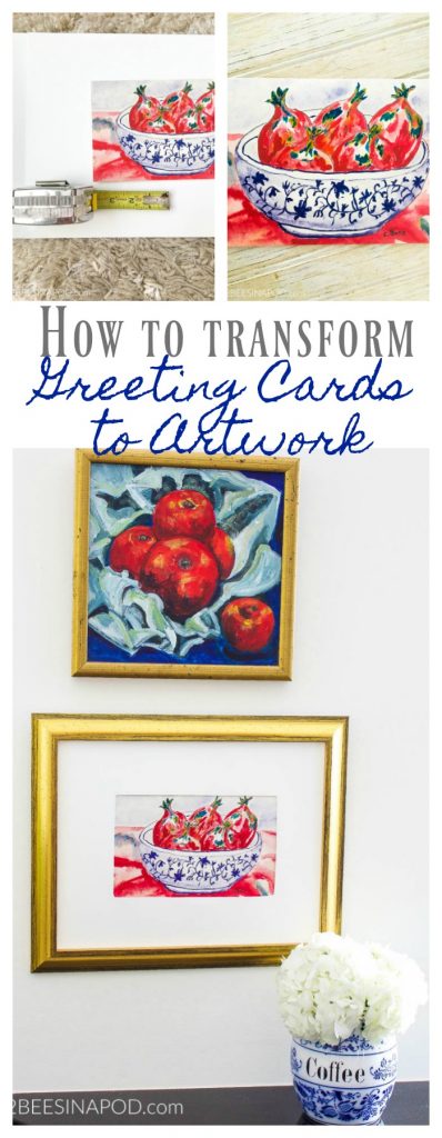 Transform Greeting Cards into Wall Art - Thrifty Style Team - 2 Bees in ...