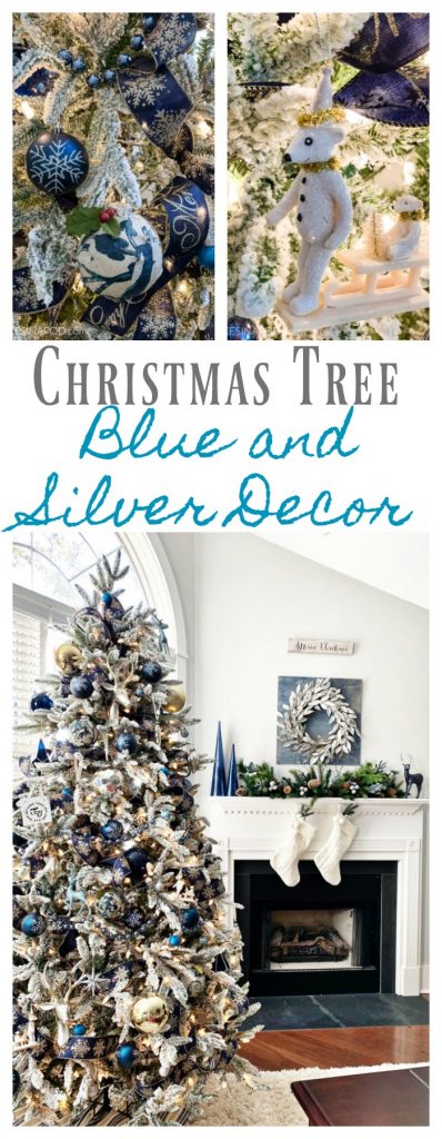 Blue and Silver Christmas Tree for the Living Room - 2 Bees in a Pod
