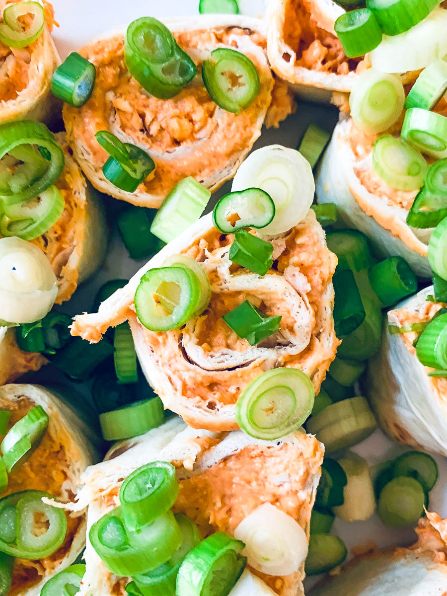 Buffalo Chicken Tortilla Roll Ups-perfect appetizer party food or super bowl snack