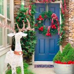 Traditional Christmas Porch greenery