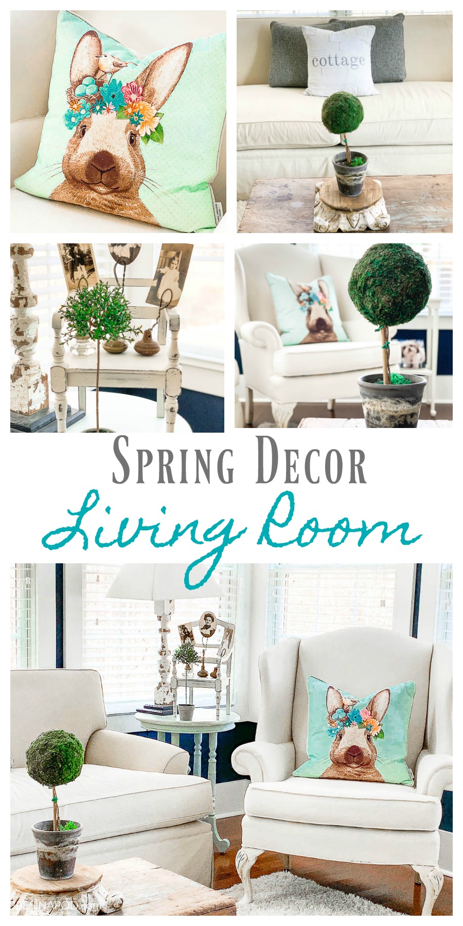 Spring Living Room Decor - Ready for a New Season - 2 Bees in a Pod