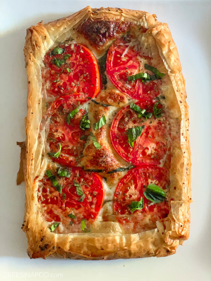 Tomato Tart with Mozzarella and Parmesan