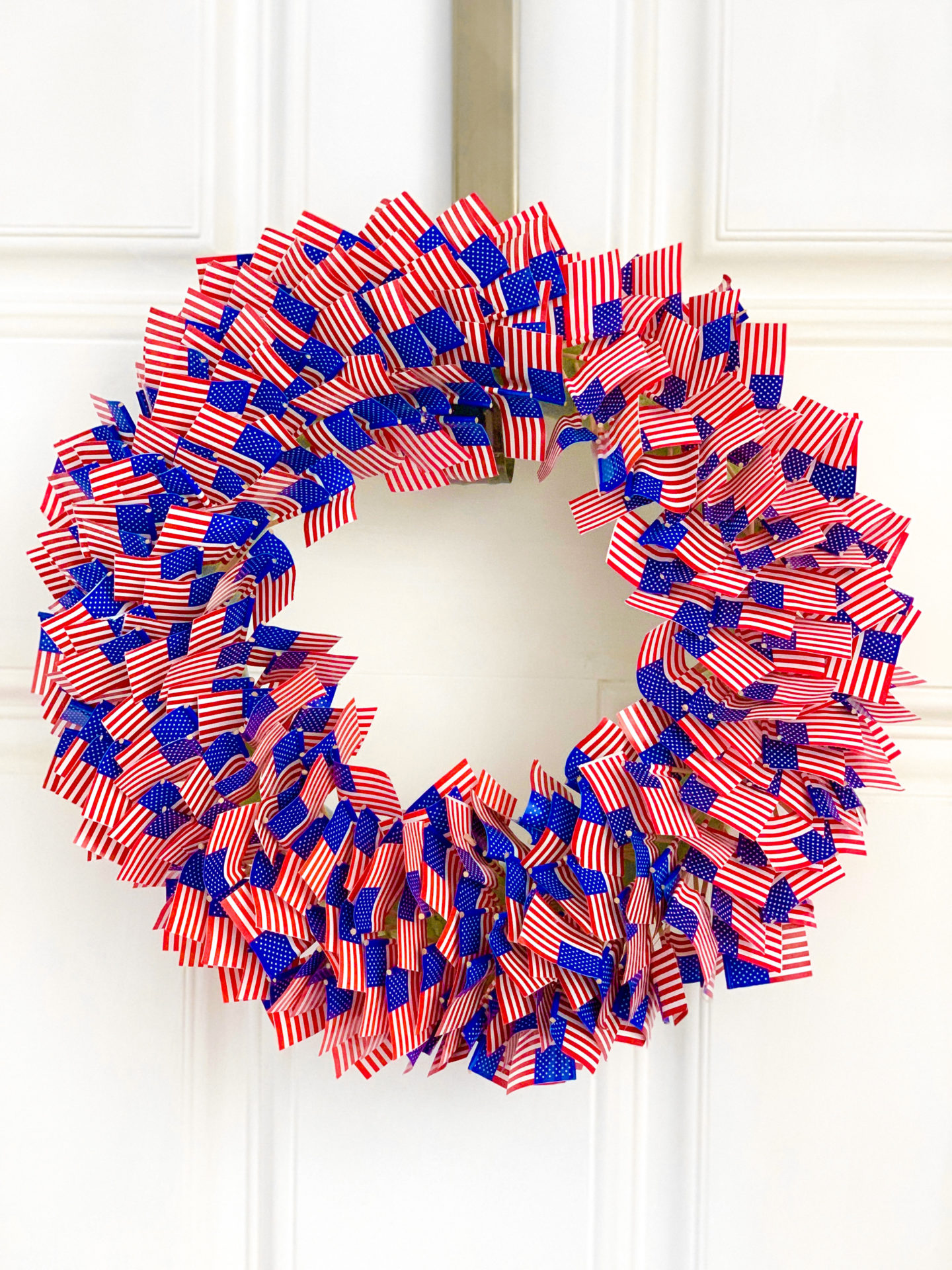 Patriotic American Flag Toothpick Wreath