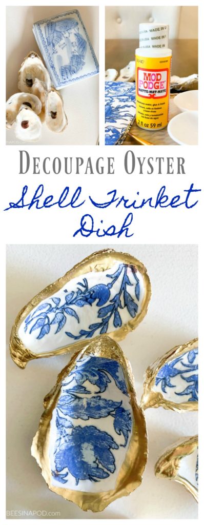 How To Napkin Decoupage Seashells 