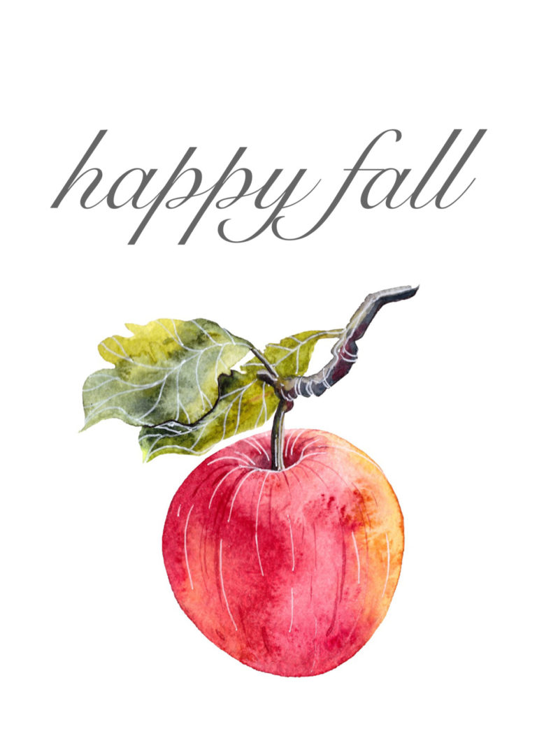 2 Fall Printables – Apple and Pumpkin