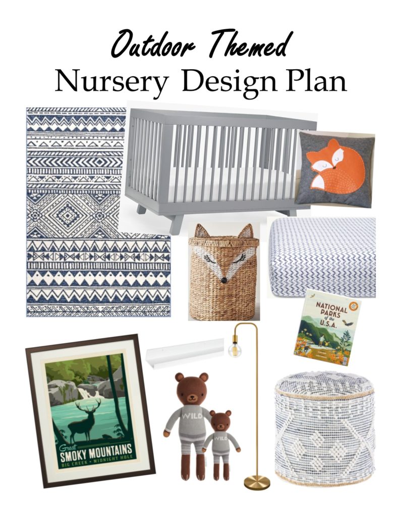 Outdoor themed nursery design plan