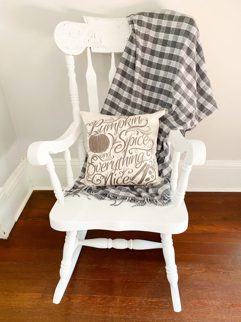 upcycled wooden rocking chair