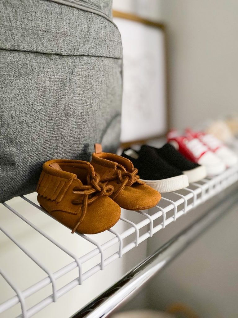 Nursery Closet Reveal Shoes