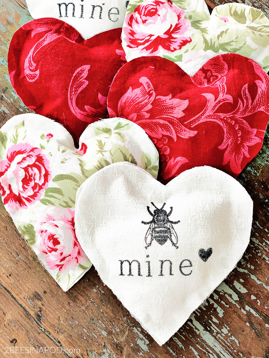 Easy Fabric Hearts – No Sewing Required