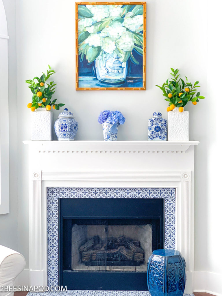 Decoupage Paper Napkins of Shabby Roses on a Mantle