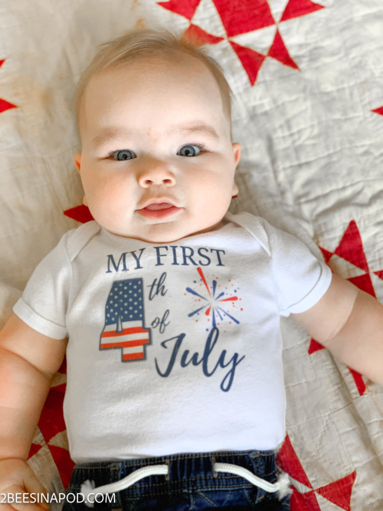 My first 4th hot sale of july onesie