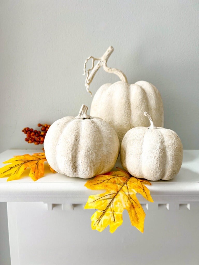 Faux Stoneware Pumpkins